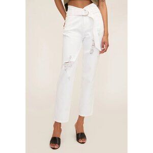 Marissa Webb Travis Denim Pant Off White Stone Wash Womens Size 24